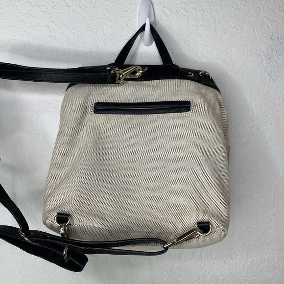 Levenger Canvas Backpack with leather straps and flap, office, work, school